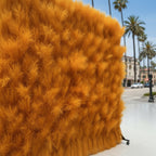 Burnt Orange Premium Pampas Grass Wall - 280