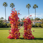 Pink & Orange Premium Floral Arch Set - 4573