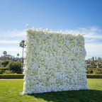 Dripping White Ivory Premium Flower Wall Backdrop - 278