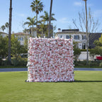 Light Pink with a Hint of Black Wild Rose Premium Flower Wall - 008