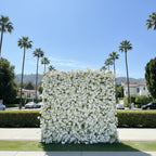 Deluxe Wild White and Greenery Premium Flower Wall- 087
