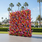 Into the Meadow Pink, Orange, Yellow, Purple and Green Wild Flower Wall Backdrop - 307