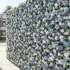 Purple, White and Blue Greenery Premium Flower Wall - 196