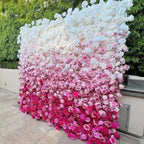 Pink & White Premium Ombre Flower Wall - 112