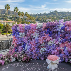 Premium Pink, White and Purple Swirl Premium Flower Wall - 350