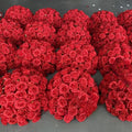 Bright Red Wild Rose Premium Flower Ball - 1028