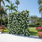 White Flower Tropical Greenery Wall - 509