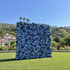 Dark and Light Blue Premium Flower Wall - 1034