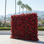 Red Rose & Meadow Greenery Flower Wall - 164