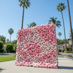 All Pink Wild Rose Premium Flower Wall - 028