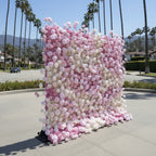 Light Pink Cream Premium Rose Flower Wall - 099