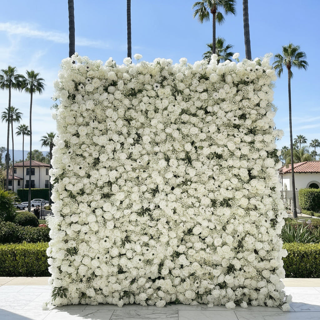 White Greenery Mini Sunflower Premium Flower Wall - 251