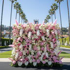 Dripping Pink and Cream Deluxe Premium Flower Wall Backdrop - 330
