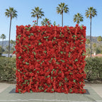 Dripping Bright Red Greenery Premium Flower Wall - 220