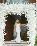 White Wild Rose Premium Floral Square Arch - 5001