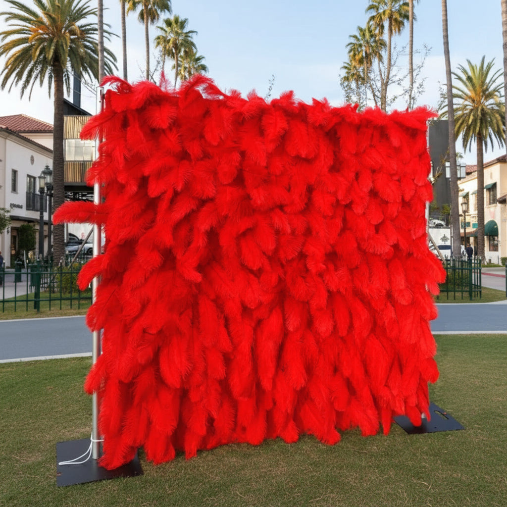 Red Feather Wall - 073