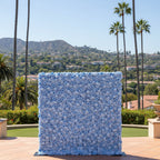 Classic Light Blue Pink Rose Flower Wall - 241