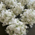 White Wild Rose Baby Breath Premium Flower Ball - 1002