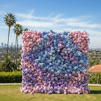 Pink, Blue and Purple Swirl Premium Flower Wall - 212