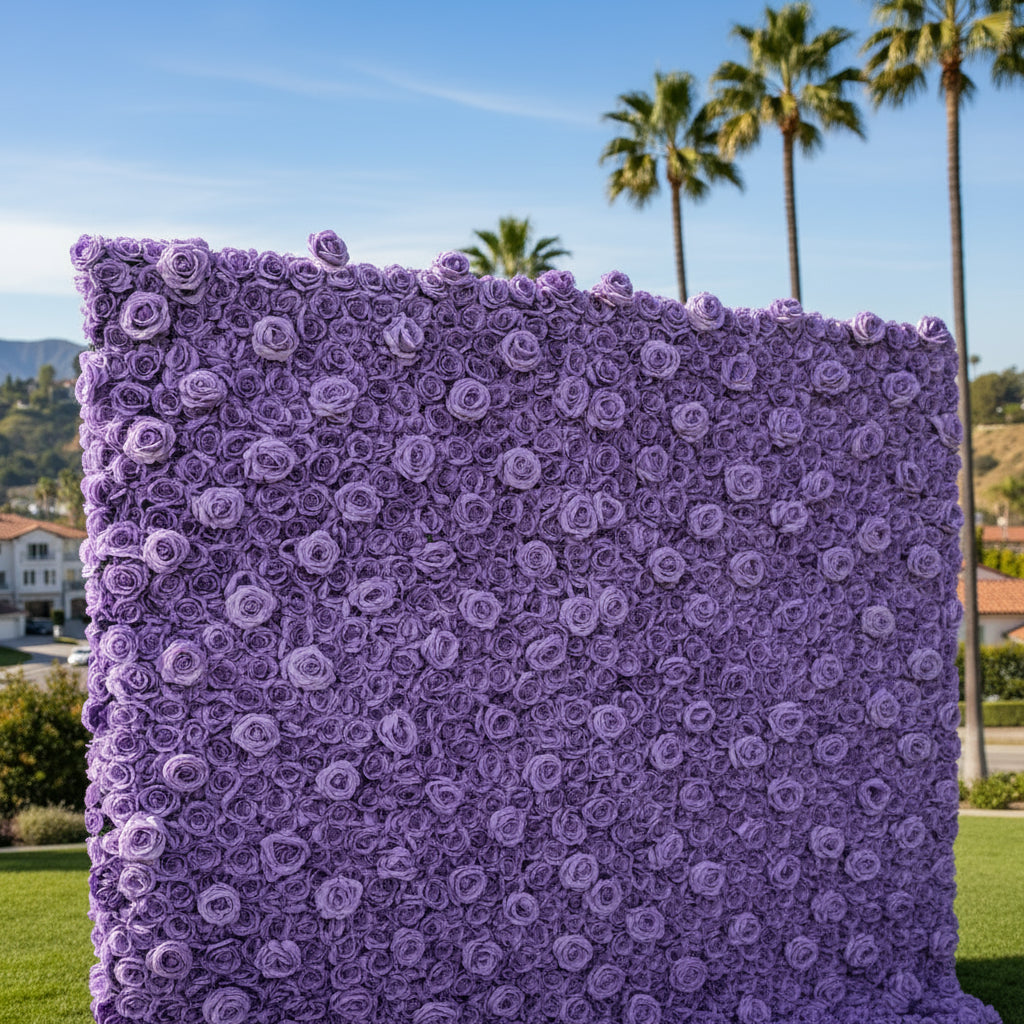 Classic Purple Rose Flower Wall - 005