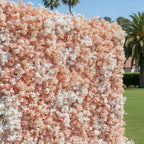 Peach Cherry Blossom Premium Flower Wall - 086