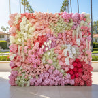 Dripping Pink, White and Lavender Premium Flower Wall Backdrop - 263