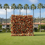 Orange, Brown and Tan Wild Rose Premium Flower Wall - 134