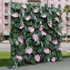 Beverly Hills Pink Tropical Premium Greenery Wall - 512