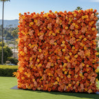 All Orange Premium Wild Rose Flower Wall - 195