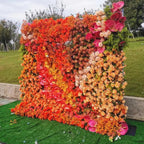 Orange, Brown and Pink Premium Flower Wall - 213