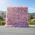 Premium Purple and Pink Wild Rose Flower Wall - 010