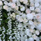 Dripping White Rose Premium Greenery Flower Wall - 533