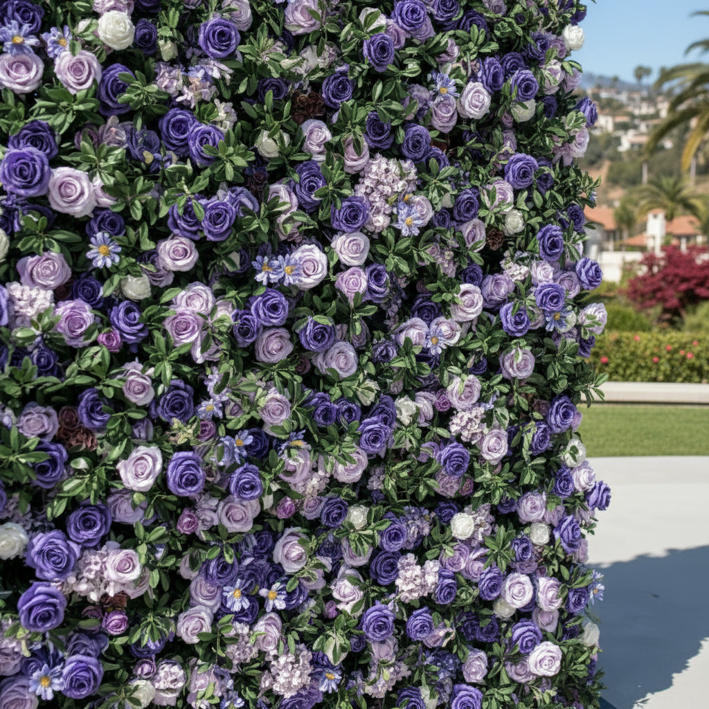Purple Lavender Greenery Premium Flower Wall - 511