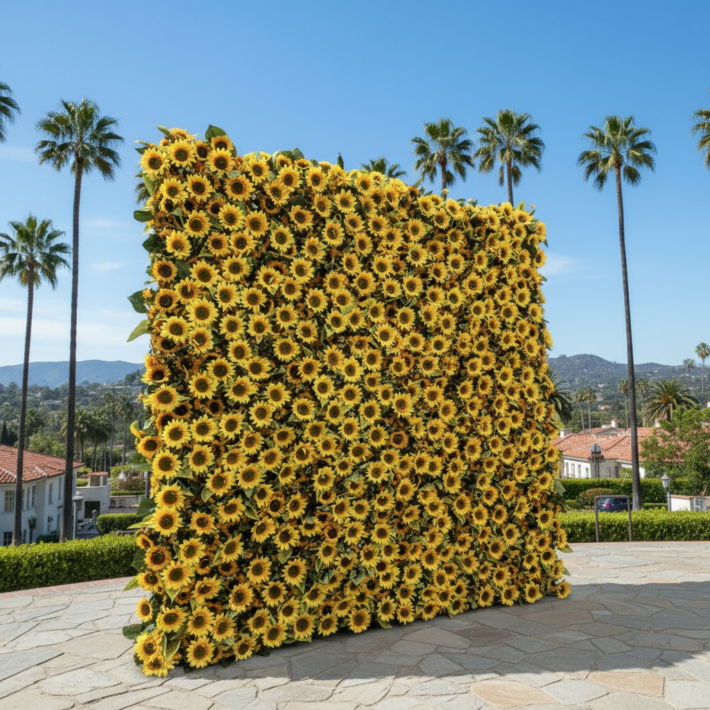 Premium Yellow Sunflower Flower Wall - 089