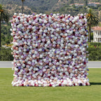 Purple and Pink Blush Cream Premium Rose Flower Wall - 193