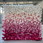 Pink & White Premium Ombre Flower Wall - 112