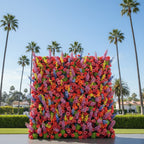 Into the Meadow Pink, Orange, Yellow, Purple and Green Wild Flower Wall Backdrop - 307