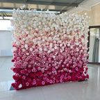 Pink & White Premium Ombre Flower Wall - 112