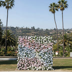 Pink, White and Blue Premium Wild Rose Flower Wall - 191