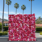 Dripping Bright Pink and Light Pink Premium Flower Wall - 209