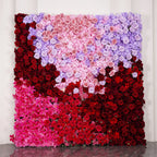 Pink, Purple and Red Premium Rose Flower Wall - 326