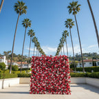 Pink/Red Greeenery Wild Rose Premium Flower Wall - 218