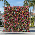 Dripping Pink, Blue and Orange Premium Flower Wall - 182