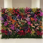 Pink, Orange, Red, Purple Deluxe Premium Flower Wall Backdrop - 335