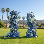 Blue and White 2 Piece Premium Flower Horn Arch Set - 4610