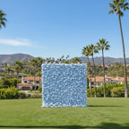 Light Blue Rose & Babys Breath Flower Wall - 334