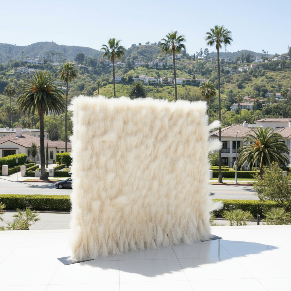 Cream Pampas Grass Premium Floral Wall - 265