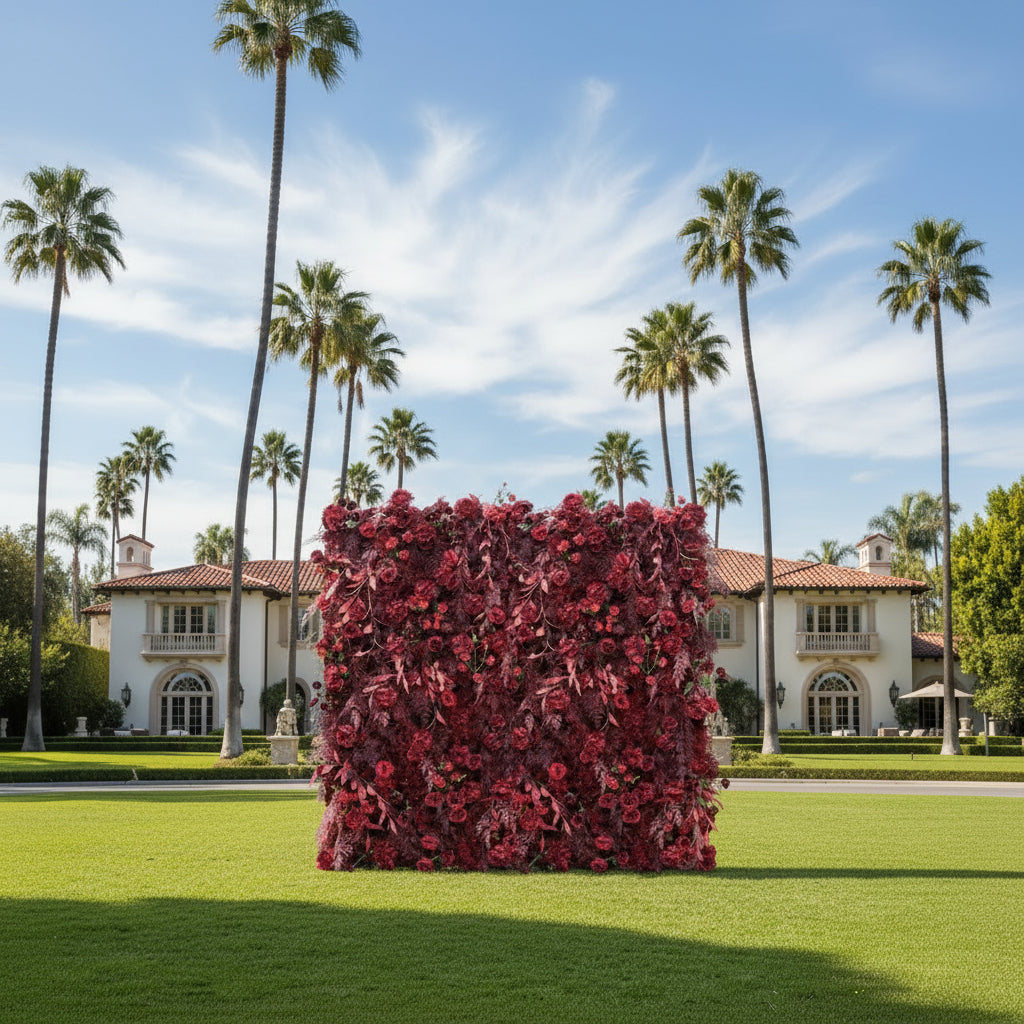 Into The Meadow Red Rose Flower Wall - 052