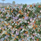 Pink, Purple, Orange and White Premium Flower Wall - 274
