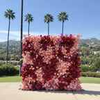 Fuscia Pink and Red Premium Flower Wall - 230